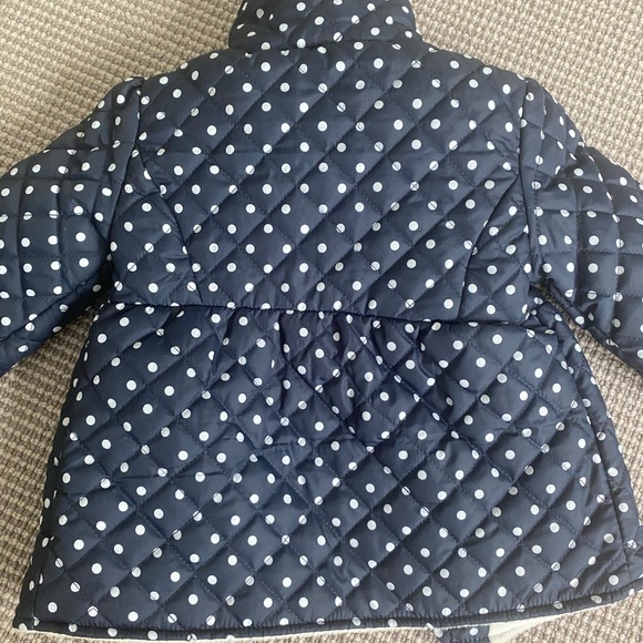 C&C California Navy Polka Dot Puffer Coat EUC 2T - Picture 7 of 12